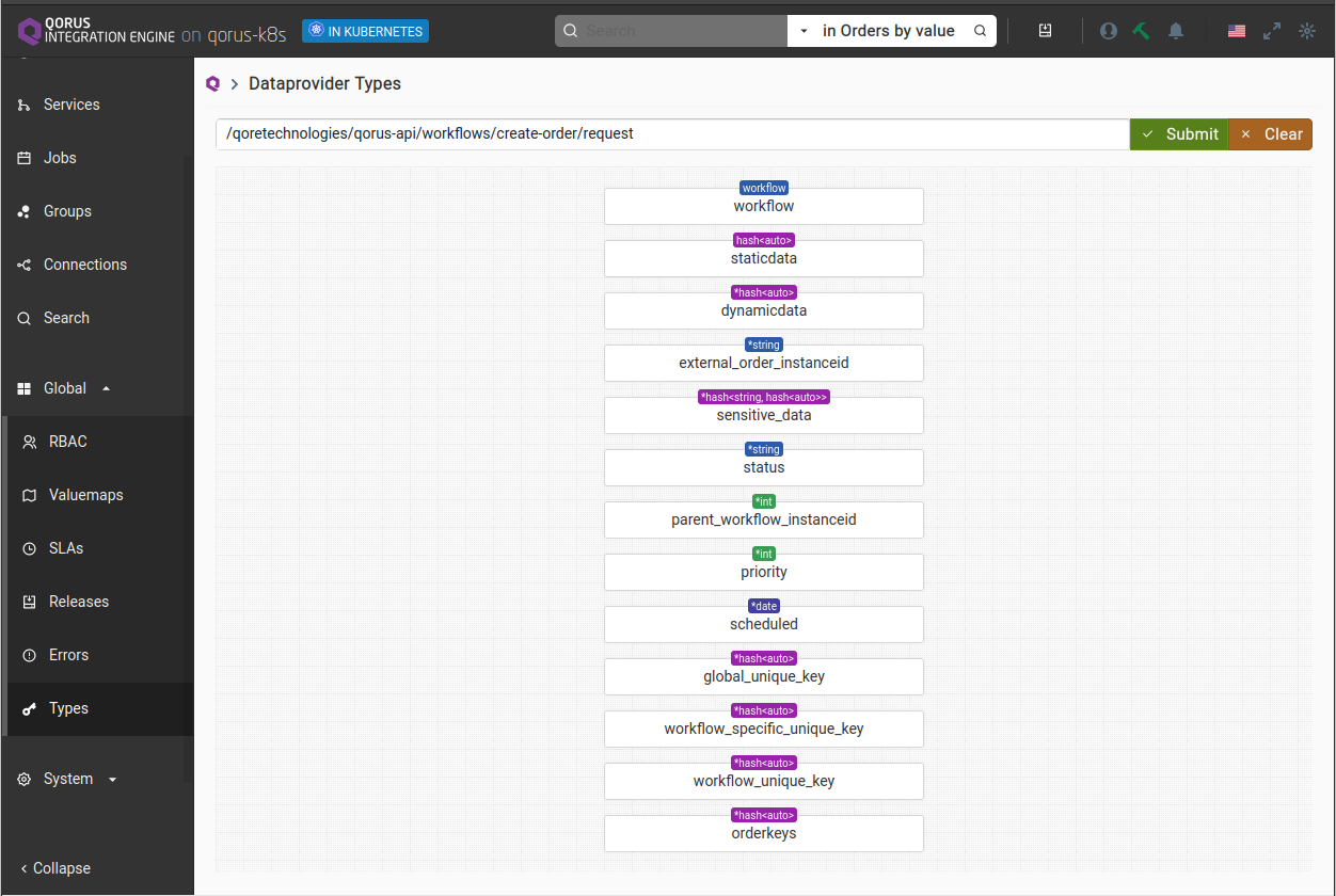 Data Type Details in the UI